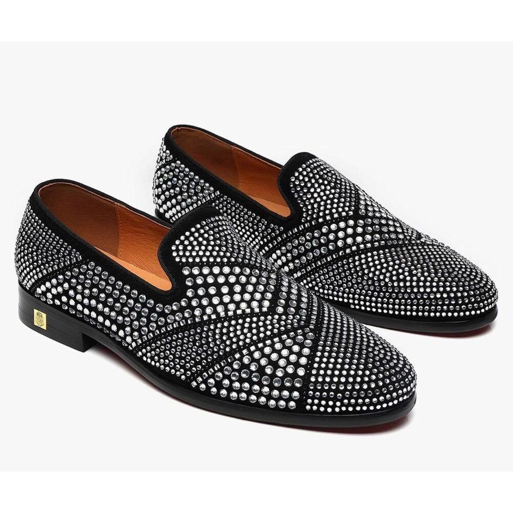 Erphpre Paul Mens Dress Loafers Leather Party Wedding Prom Shoes Size 9.5